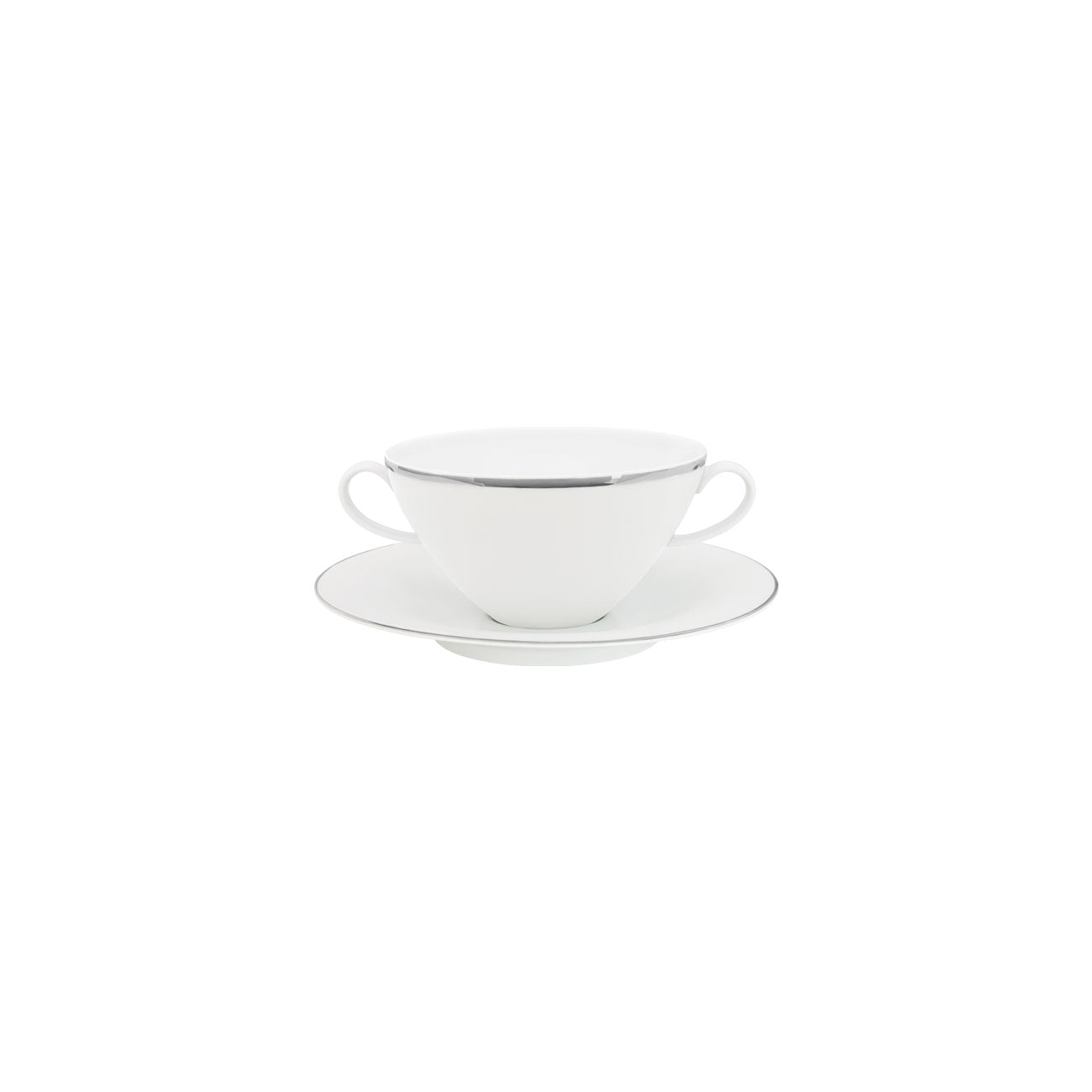 CONSOMME CUP 33CL SILVER BALLET + SAUCER 17CM SILVER BALLET