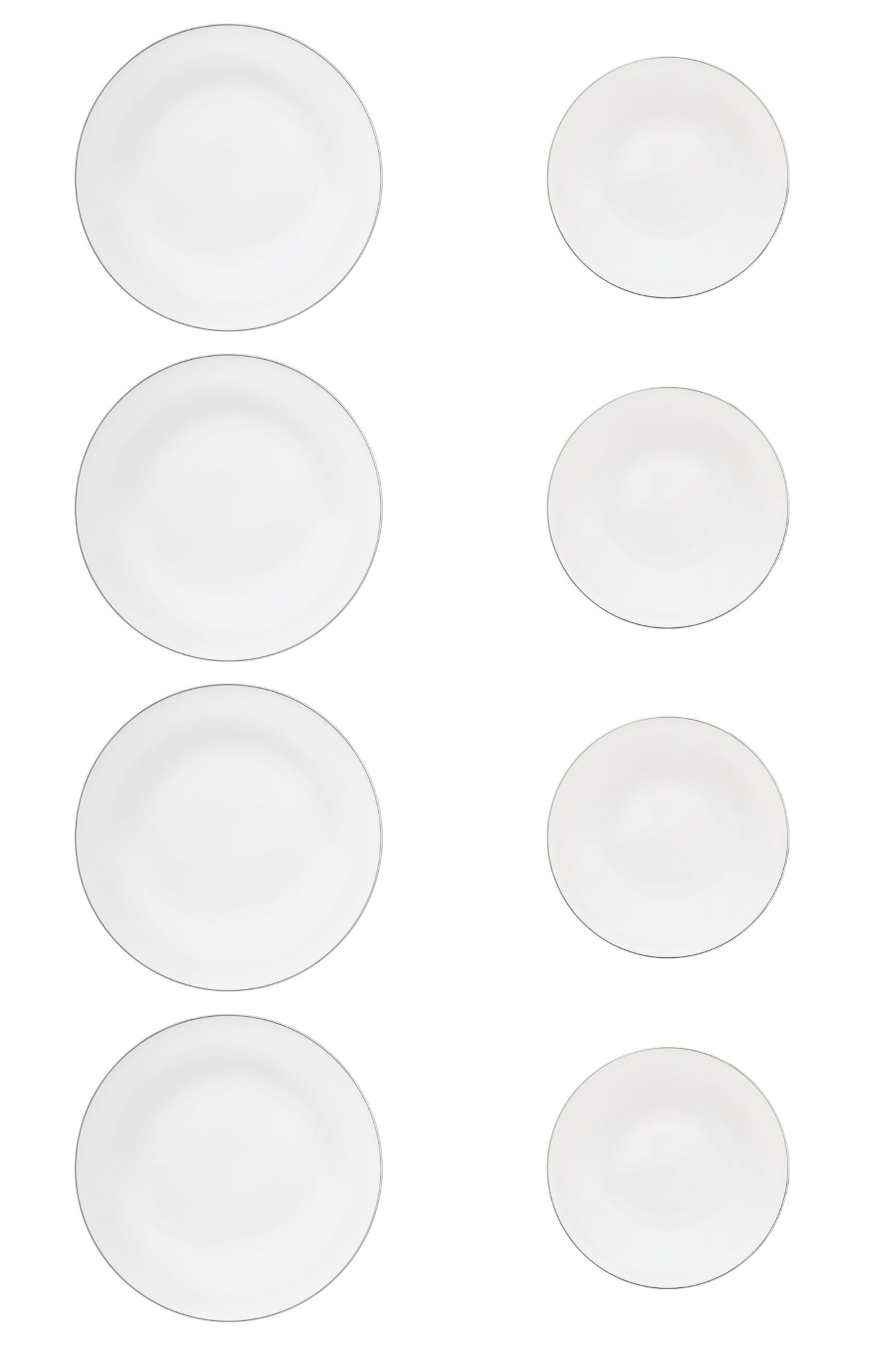 4 PCS DINNER PLATE 28CM & 4 PCS DESSERT PLATE 22CM, BALLET PT