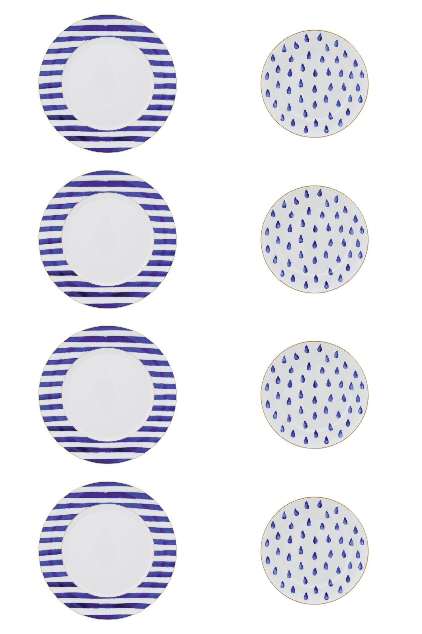 4 PCS DINNER 28CM & 4 PCS DESSERT PLATE 21CM, ATLANTICO