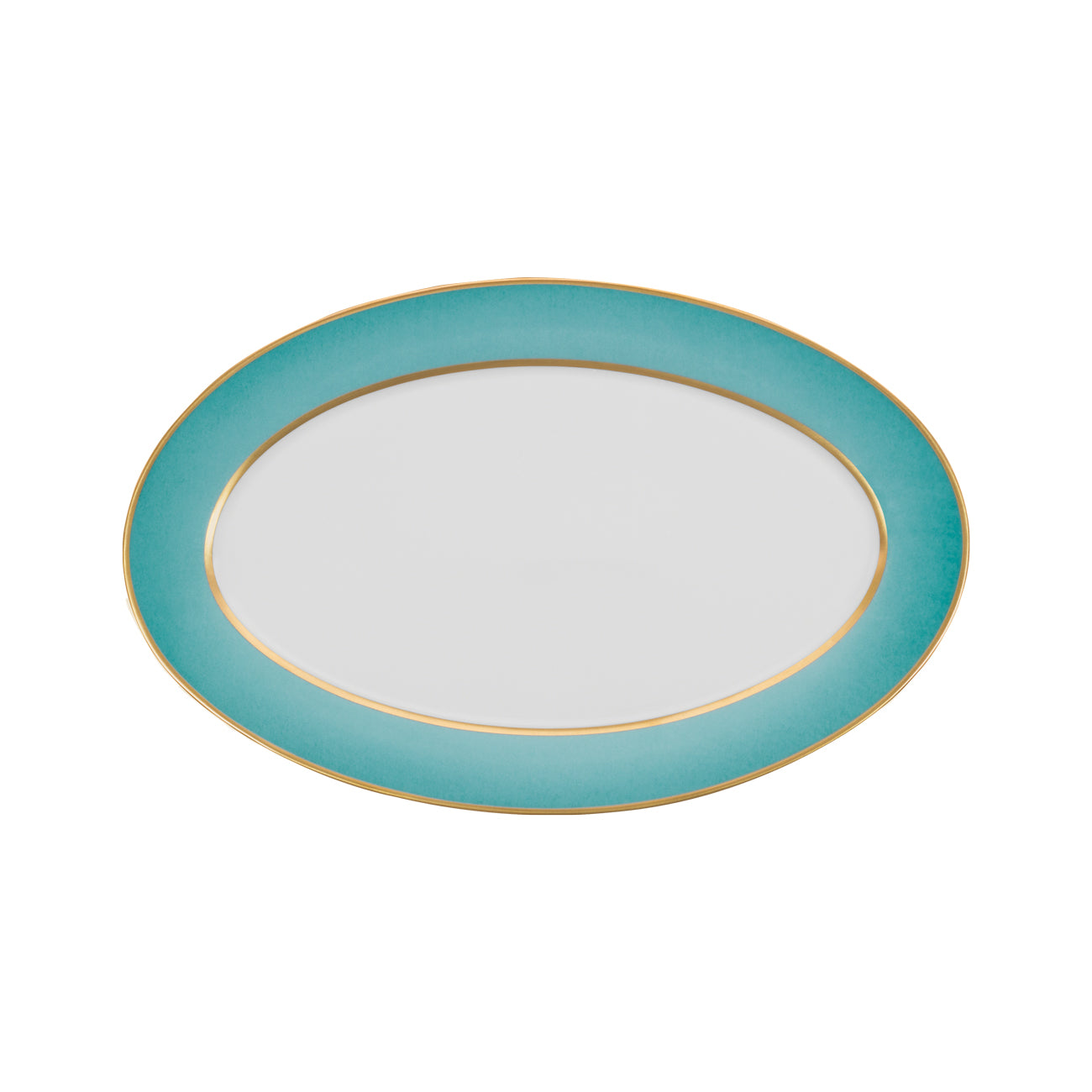 OVAL PLATTER 31CM MYTH BLUE CAMELLIA