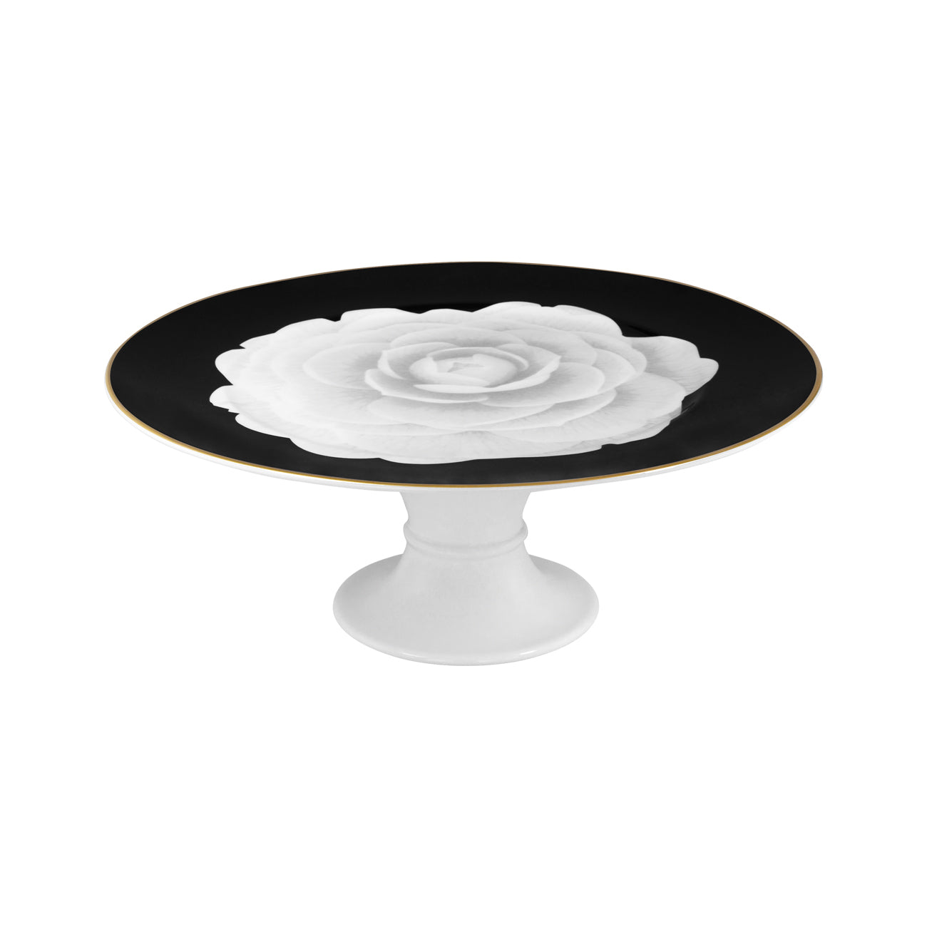 FOOTED PLATE 31CM DOM CAMELLIA