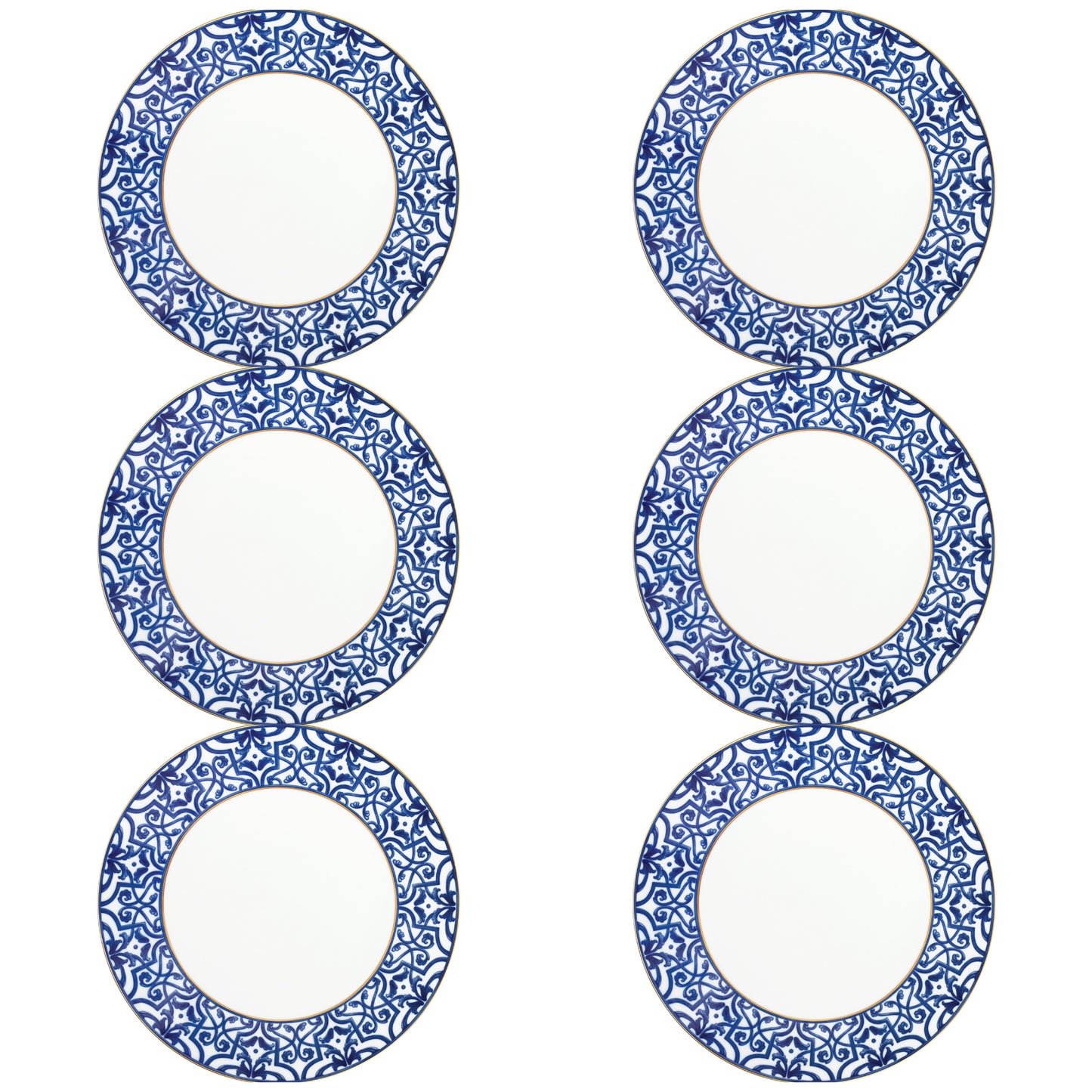 6 PCS DINNER PLATE 27CM PETALA SIMPLE BLUE LEGACY