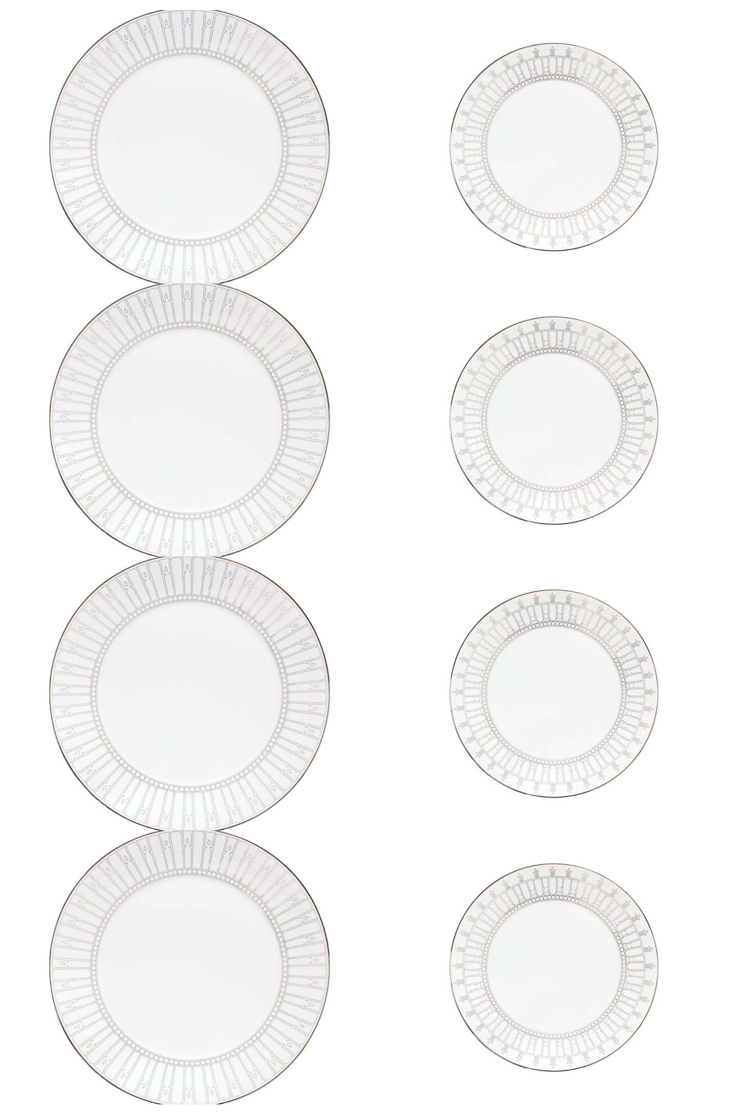 4 PCS DINNER PLATE 27CM & 4 PCS DESSERT PLATE 23CM, ALLEGRO