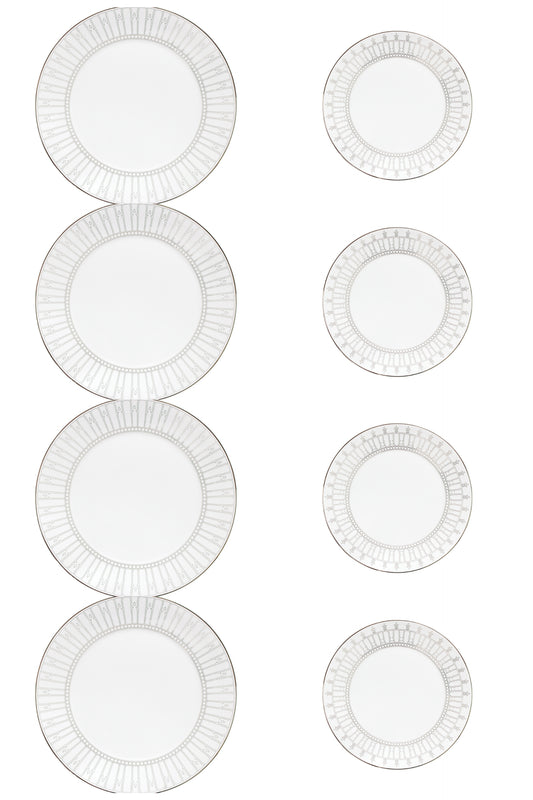 4 PCS DINNER PLATE 27CM & 4 PCS DESSERT PLATE 23CM, ALLEGRO