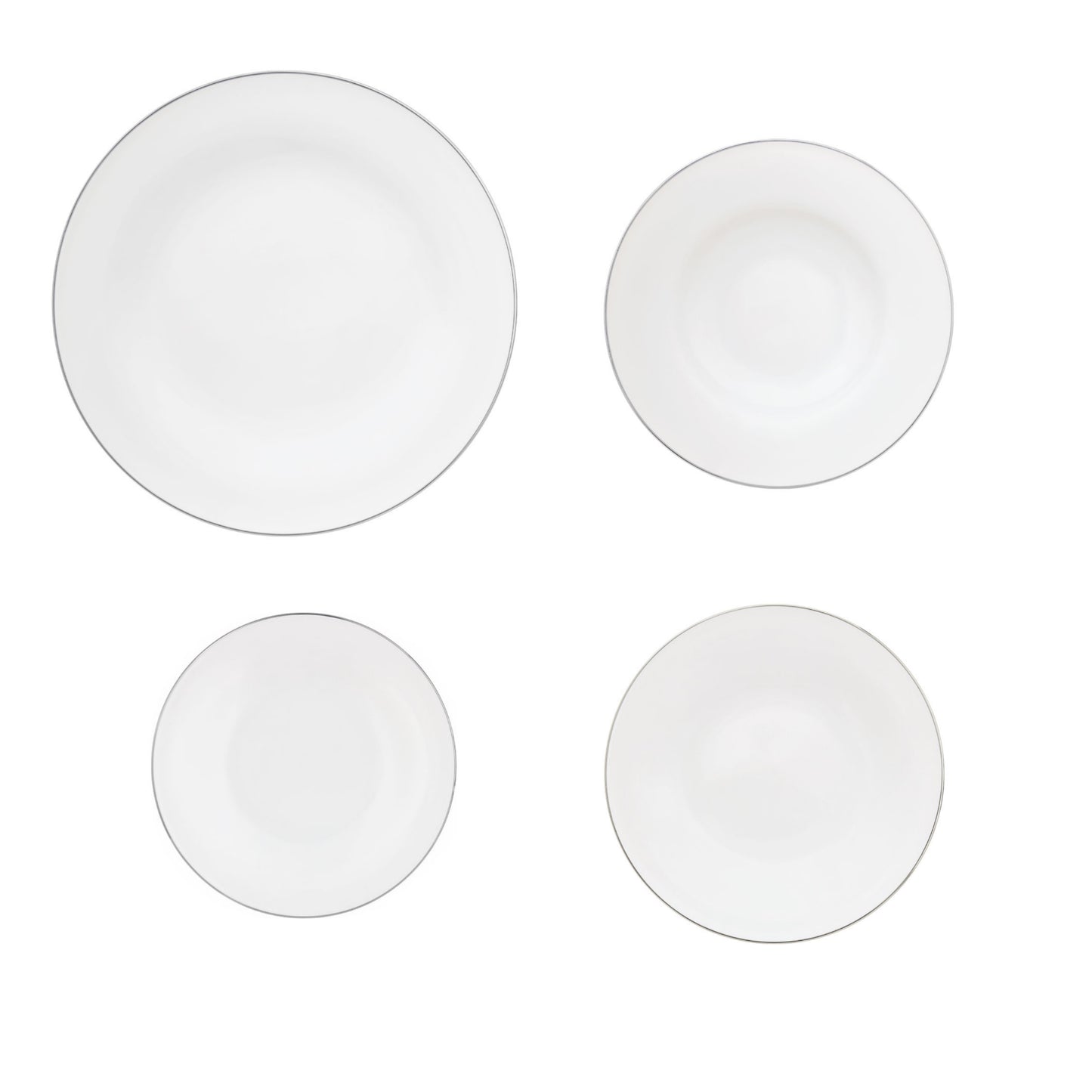 (2) 12 X 4 PCS SET PLATES (DINNER, SOUP, DESSERT, BREAD) BALLET PT