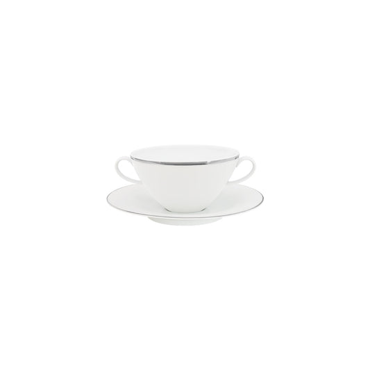 CONSOMME CUP 33CL SILVER BALLET + SAUCER 17CM SILVER BALLET