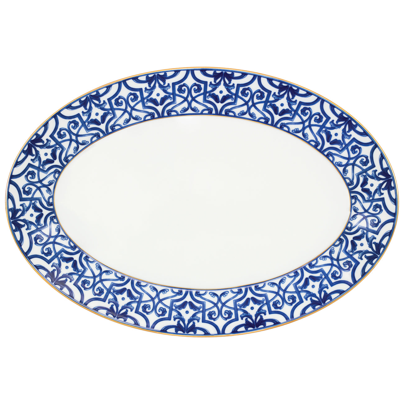 OVAL PLATTER 39CM MYTH BLUE LEGACY