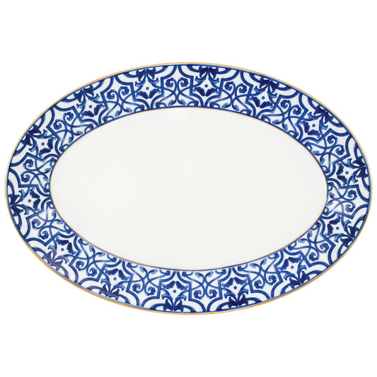 OVAL PLATTER 39CM MYTH BLUE LEGACY