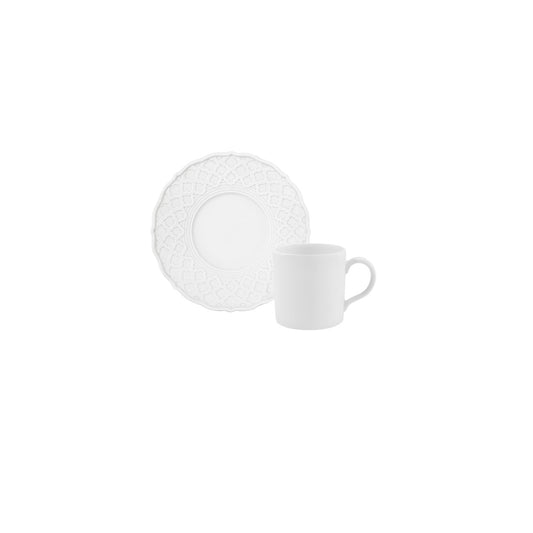 COFFEE CUP 9CL BIA + COFFEE SAUCER 12CM EMPIRE SILK