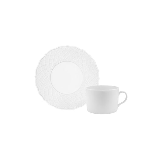 TEA CUP 23CL BIA + TEA SAUCER 16CM EMPIRE SILK