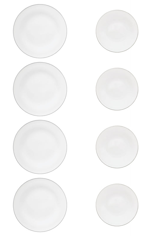 4 PCS DINNER PLATE 28CM & 4 PCS DESSERT PLATE 22CM, BALLET PT