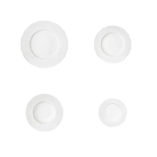 6 X 4 PCS PLATES (DINNER, SOUP, DESSERT, BREAD) EMPIRE SILK