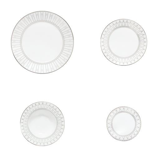 12 x 4 SET PLATES( DINNER, SOUP, DESSERT, BREAD) ALLEGRO