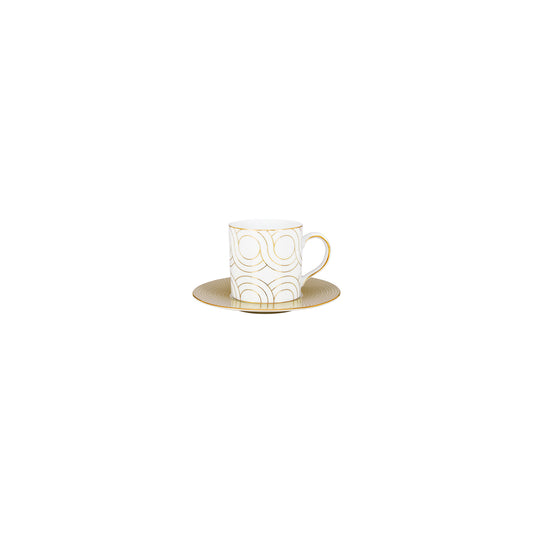 COFFEE CUP 9CL BIA +COFFEE SAUCER 11CM BIA INFINITY